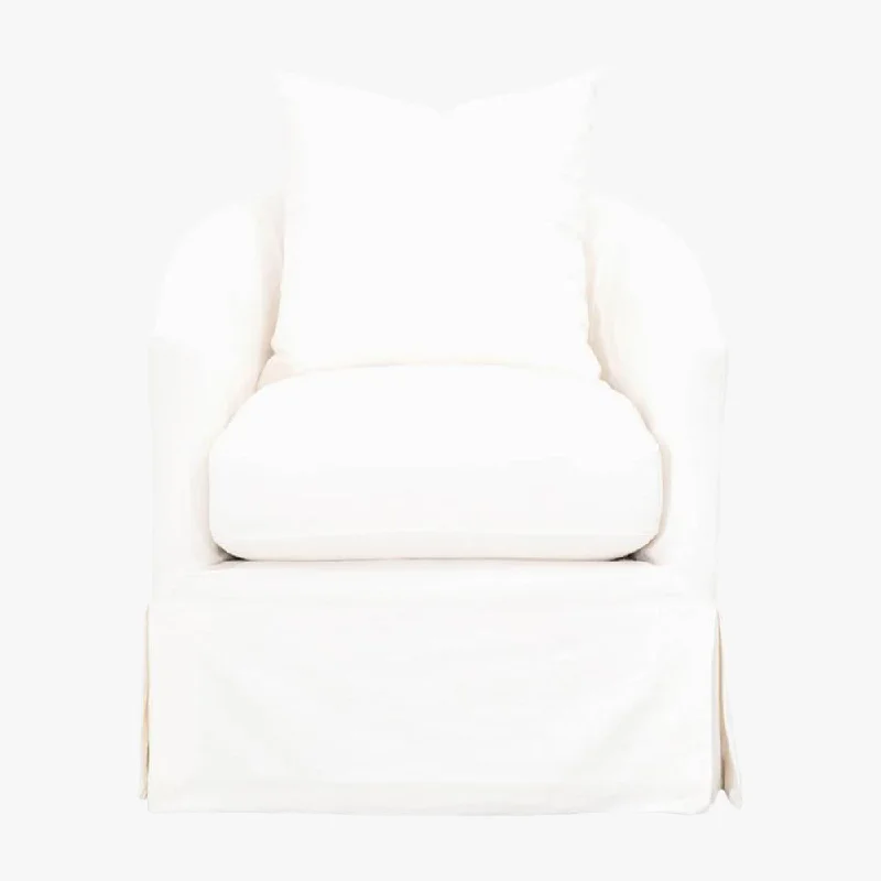 Resnick Cream Swivel Club Chair