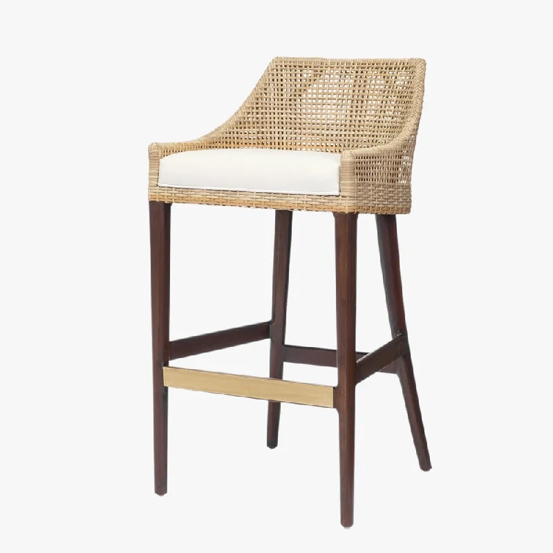 Vincent Honey Rattan Bar Stool