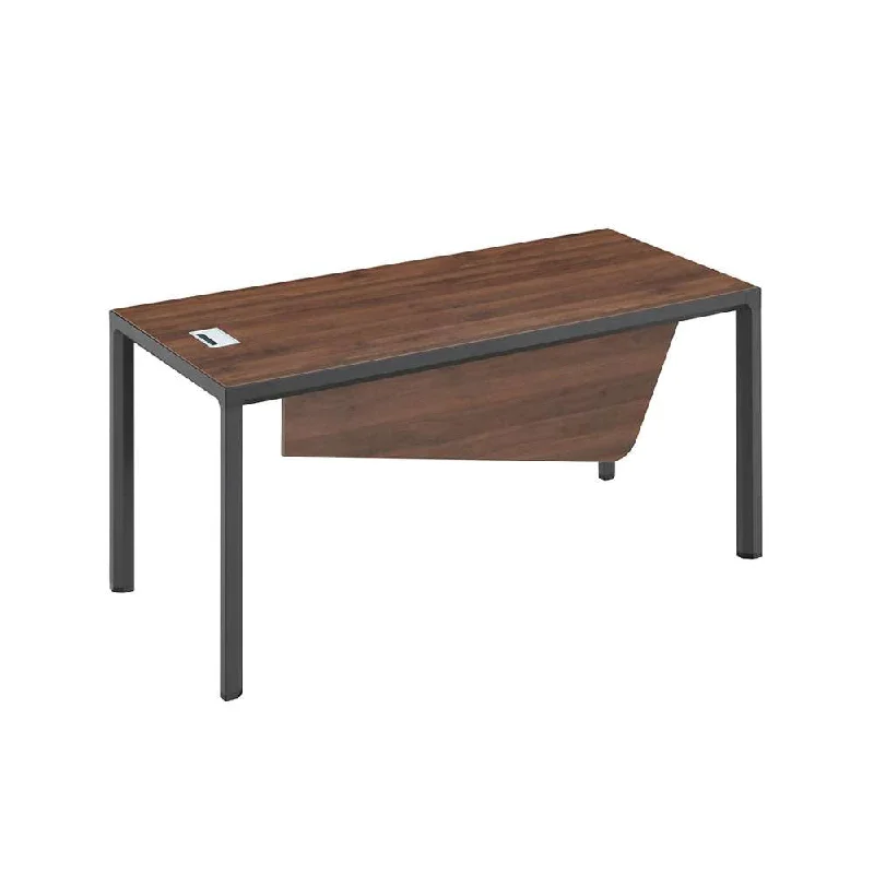 Acmi Cayman Writing Table L1600 x W800 x H750mm Columbia Walnut/MB Dark Grey #CM-1600