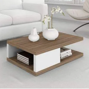 Dual coffee table With Wood Legs