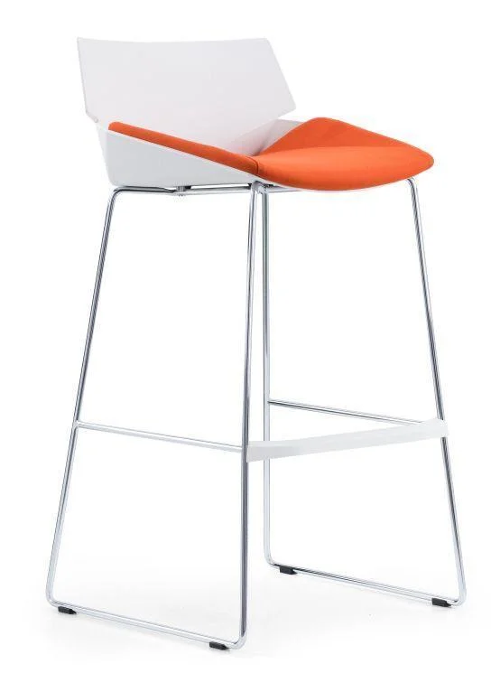 Low backrest High Stool Chair for Bar table with fabric seat