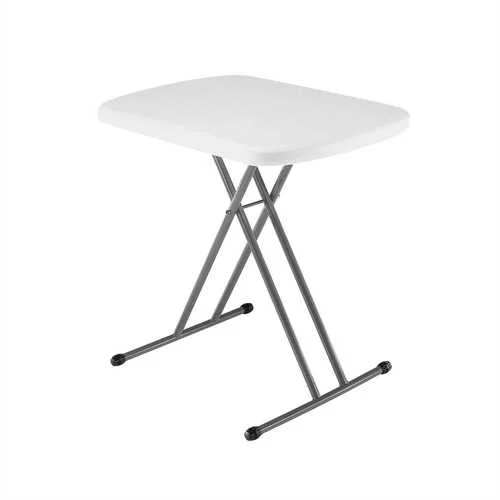 Indoor / Outdoor Folding Table with White Granite Color Plastic Top