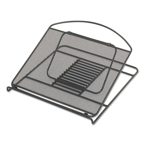 Wire Mesh Adjustable Steel Laptop Stand, 12 1/4" X 12 1/4" X 1", Black